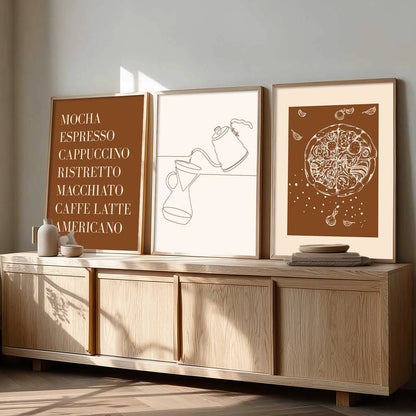 Cafe  Wall  Art  Paintings for Living Room - Wall Poster With frames