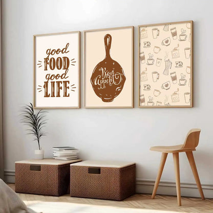 Cafe   Wall  Art  Paintings for Living Room - Wall Poster With frames