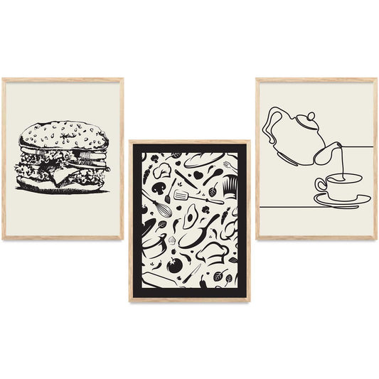 Boho Wall Art Paintings for Living Room - Wall Poster With frames