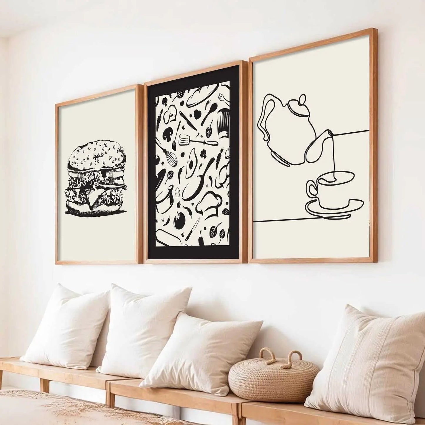 Boho Wall Art Paintings for Living Room - Wall Poster With frames