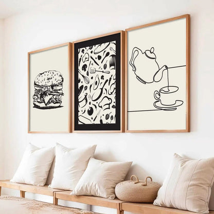 Boho Wall Art Paintings for Living Room - Wall Poster With frames
