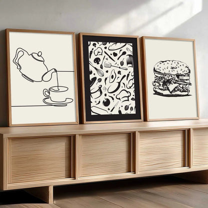 Boho Wall Art Paintings for Living Room - Wall Poster With frames