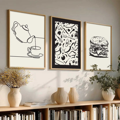 Boho Wall Art Paintings for Living Room - Wall Poster With frames