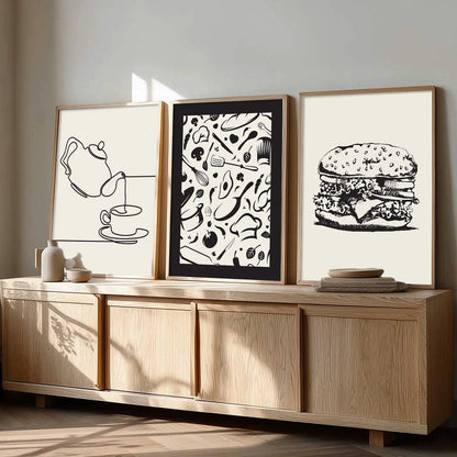 Boho Wall Art Paintings for Living Room - Wall Poster With frames