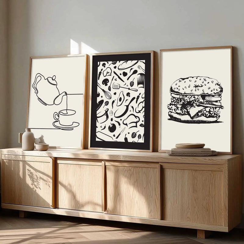 Boho Wall Art Paintings for Living Room - Wall Poster With frames