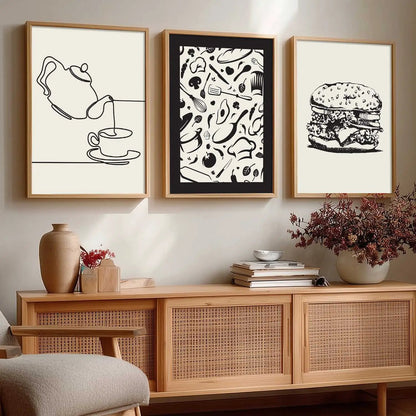 Boho Wall Art Paintings for Living Room - Wall Poster With frames