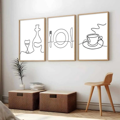 Cafe  Wall  Art  Paintings for Living Room - Wall Poster With frames