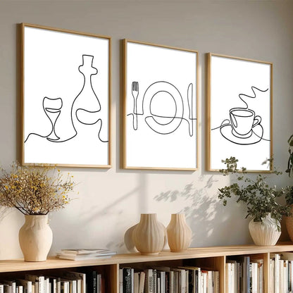 Cafe  Wall  Art  Paintings for Living Room - Wall Poster With frames