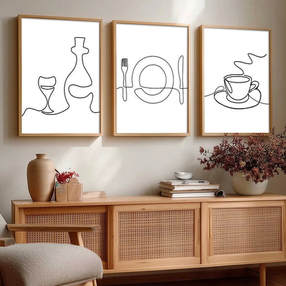 Cafe  Wall  Art  Paintings for Living Room - Wall Poster With frames