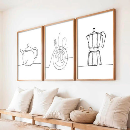 Cafe  Wall Art  Paintings for Living Room - Wall Poster With frames