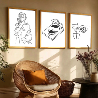 Cafe  Wall  Art  Paintings for Living Room - Wall Poster With frames