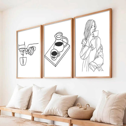 Cafe  Wall  Art  Paintings for Living Room - Wall Poster With frames