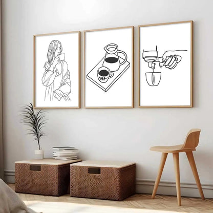 Cafe  Wall  Art  Paintings for Living Room - Wall Poster With frames