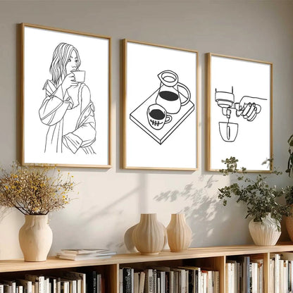 Cafe  Wall  Art  Paintings for Living Room - Wall Poster With frames