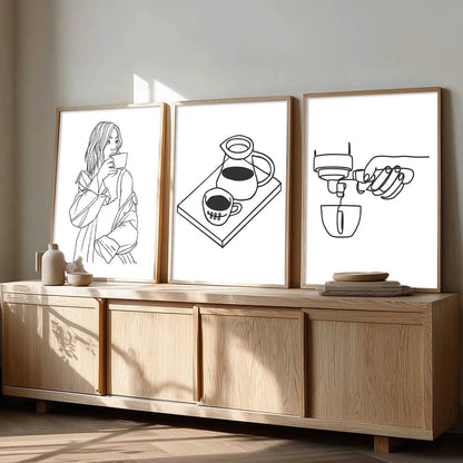 Cafe  Wall  Art  Paintings for Living Room - Wall Poster With frames