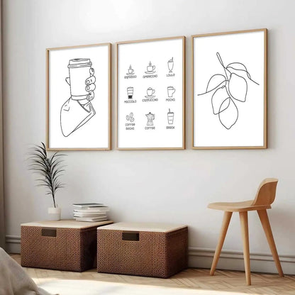 Boho Wall  Art Paintings for Living Room - Wall Poster With frames