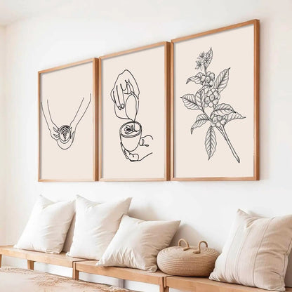Boho Wall Art Paintings for Living Room - Wall Poster With frames