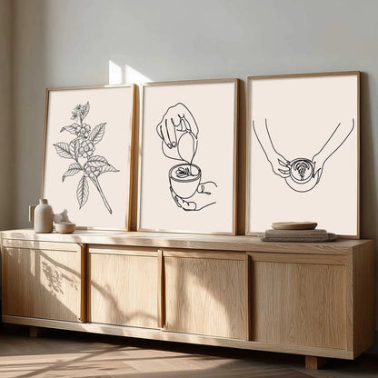 Boho Wall Art Paintings for Living Room - Wall Poster With frames