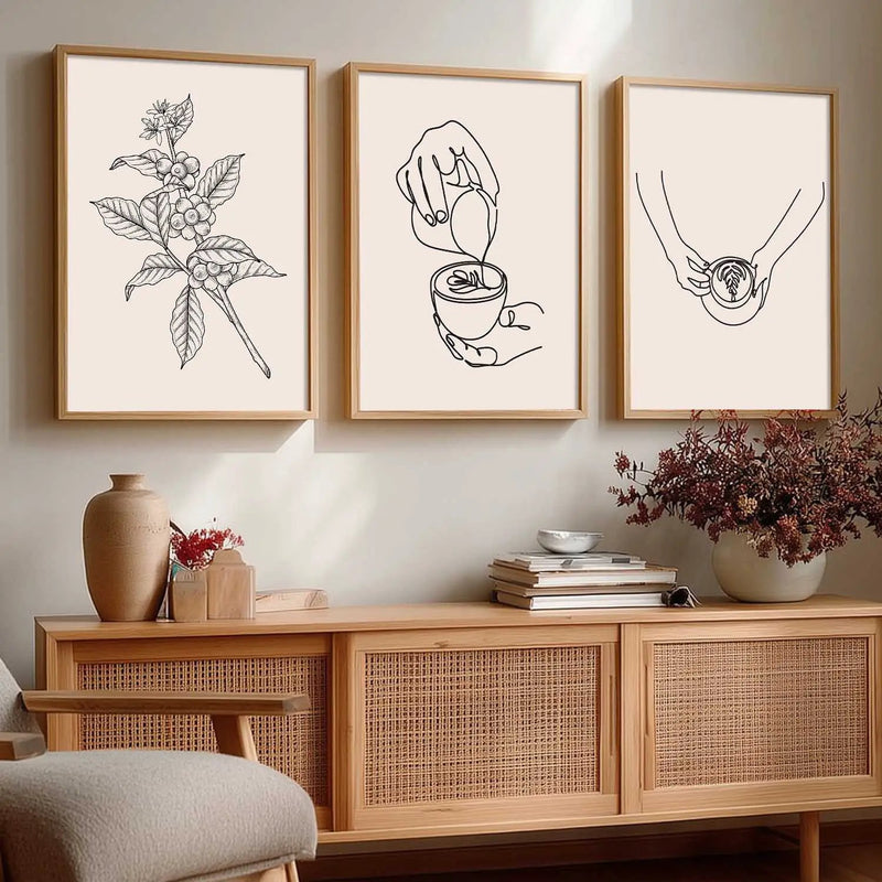 Boho Wall Art Paintings for Living Room - Wall Poster With frames