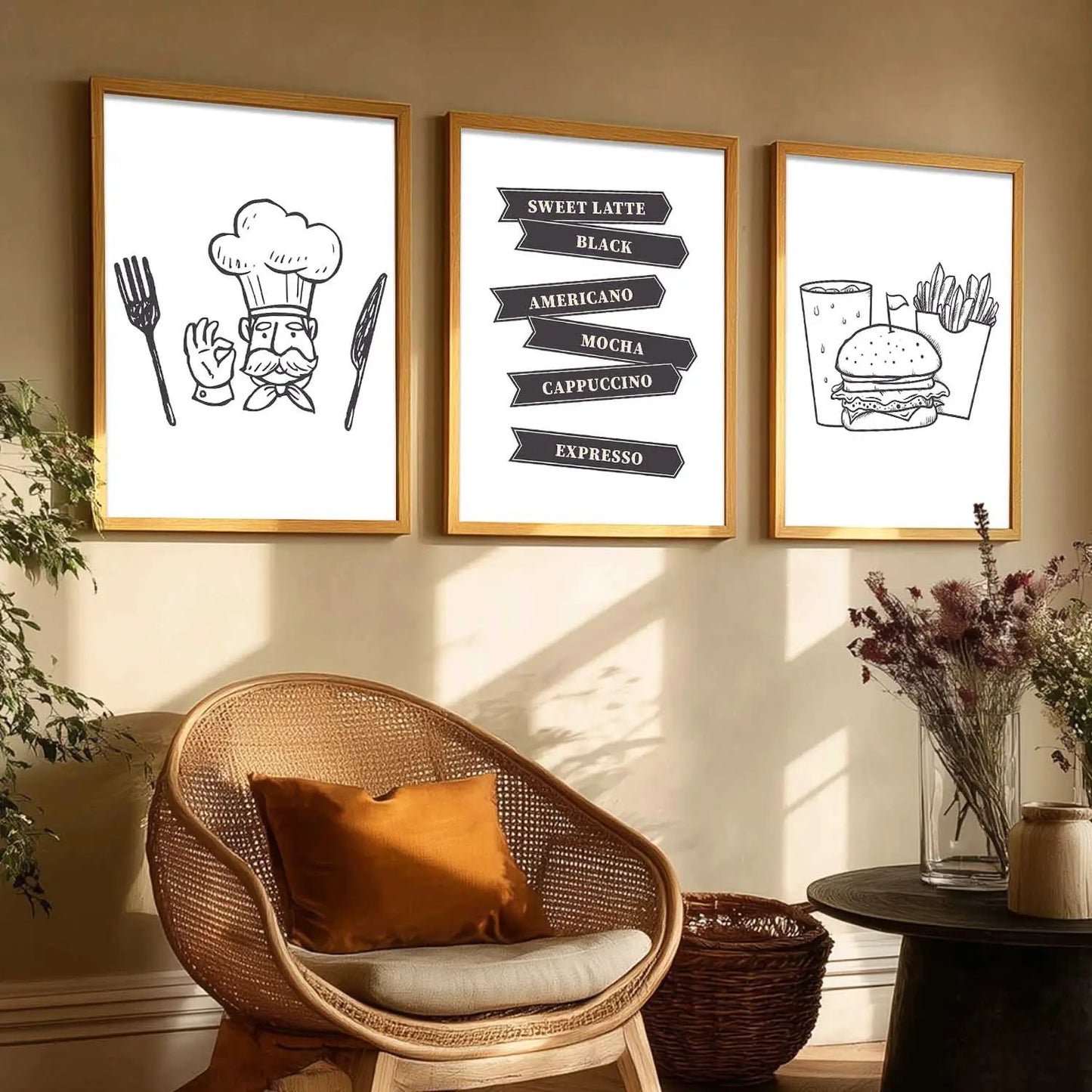 Cafe  Wall   Art  Paintings for Living Room - Wall Poster With frames