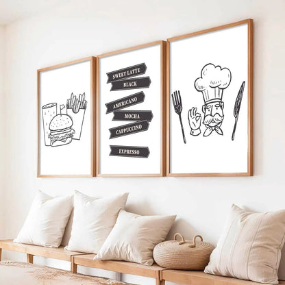 Cafe  Wall   Art  Paintings for Living Room - Wall Poster With frames