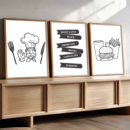 Cafe  Wall   Art  Paintings for Living Room - Wall Poster With frames