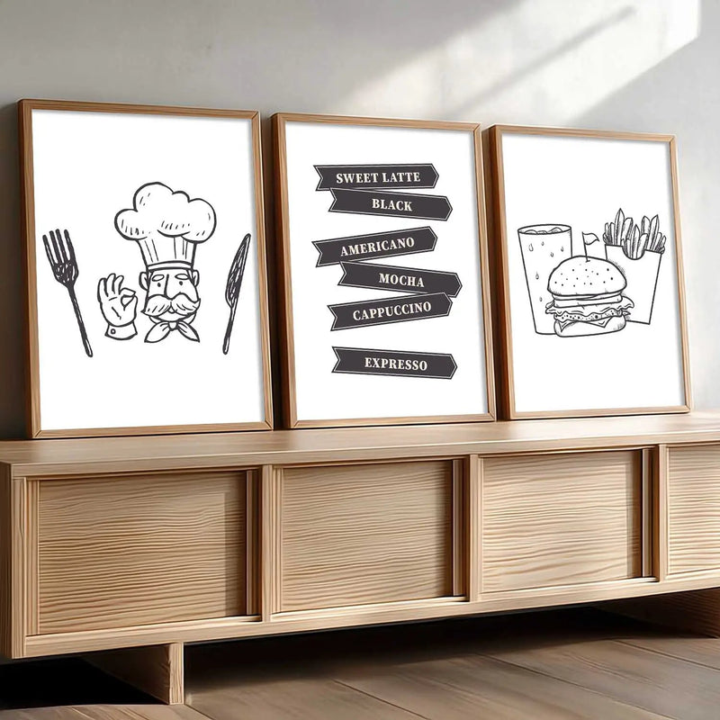 Cafe  Wall   Art  Paintings for Living Room - Wall Poster With frames