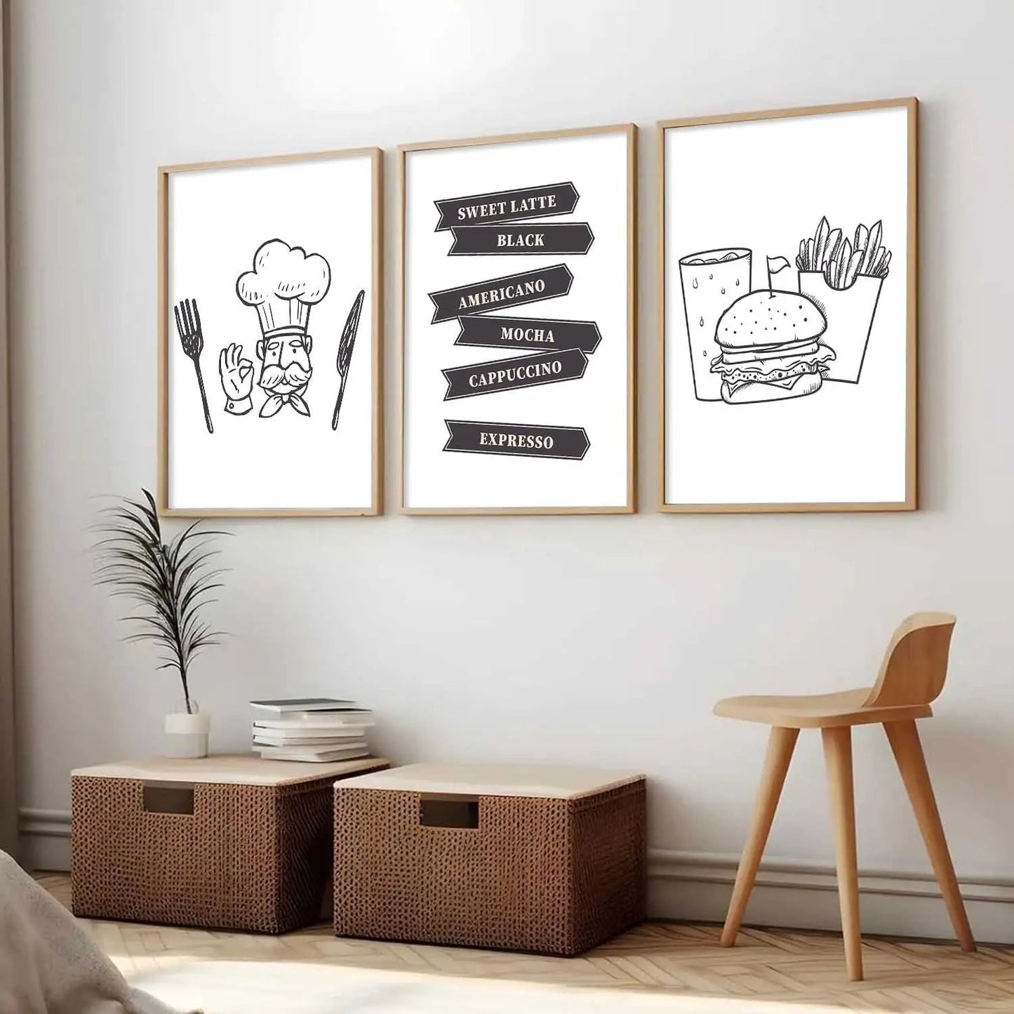 Cafe  Wall   Art  Paintings for Living Room - Wall Poster With frames