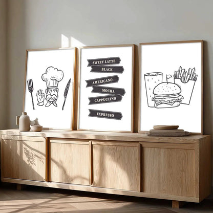Cafe  Wall   Art  Paintings for Living Room - Wall Poster With frames