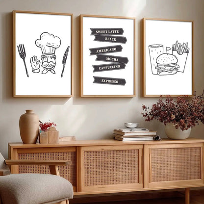 Cafe  Wall   Art  Paintings for Living Room - Wall Poster With frames