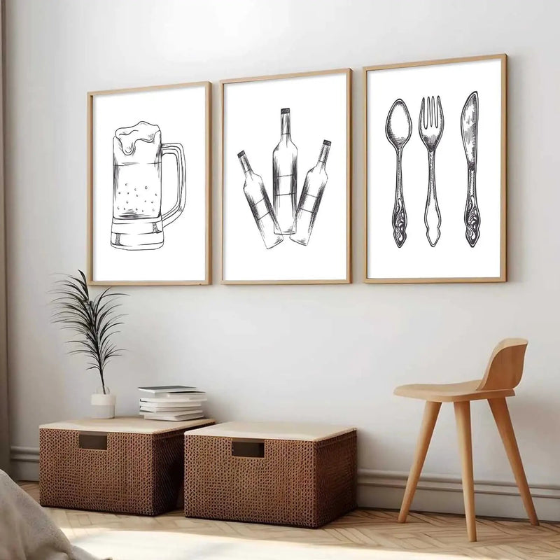 Boho Wall  Art Paintings for Living Room - Wall Poster With frames