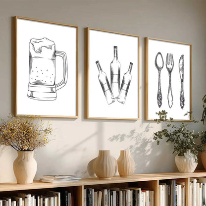 Boho Wall  Art Paintings for Living Room - Wall Poster With frames