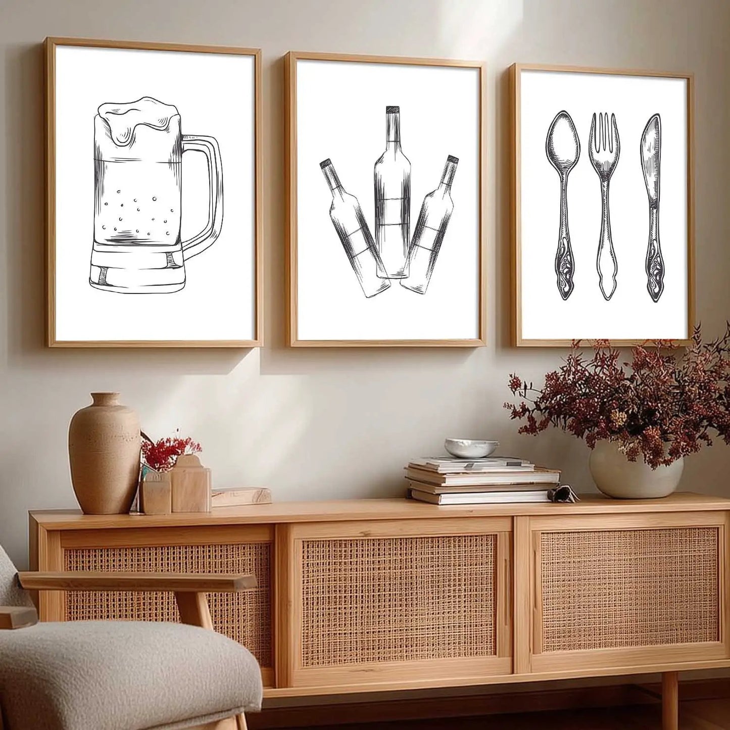 Boho Wall  Art Paintings for Living Room - Wall Poster With frames
