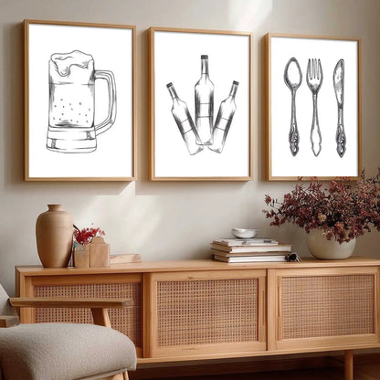 Boho Wall  Art Paintings for Living Room - Wall Poster With frames