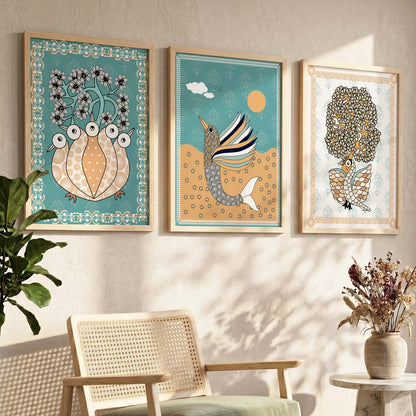 Traditional  Wall  Art  Paintings for Living Room - Wall Poster With frames