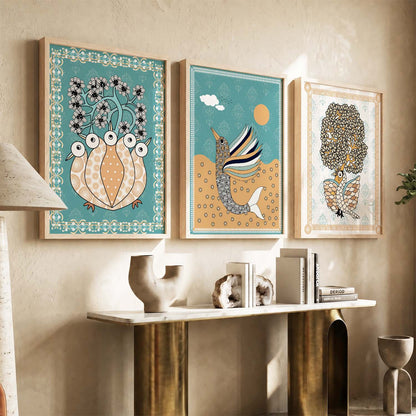 Traditional  Wall  Art  Paintings for Living Room - Wall Poster With frames