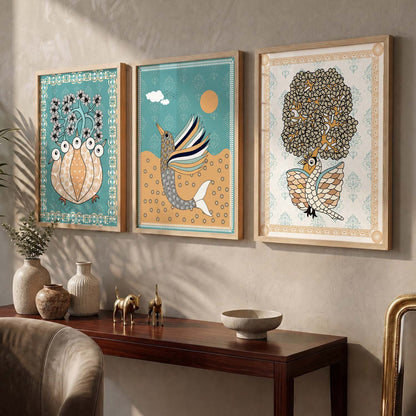 Traditional  Wall  Art  Paintings for Living Room - Wall Poster With frames