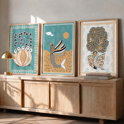 Traditional  Wall  Art  Paintings for Living Room - Wall Poster With frames