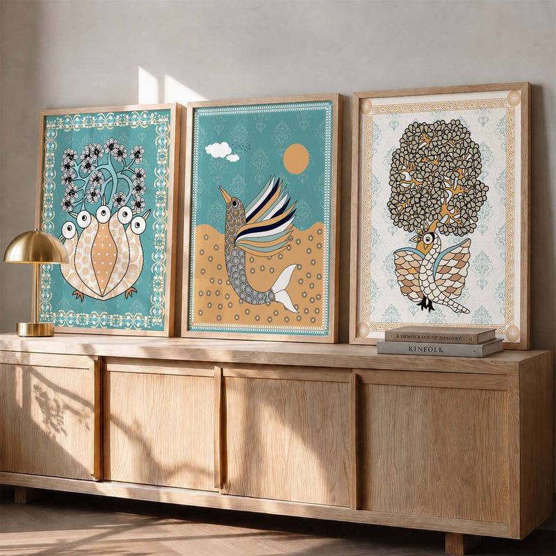 Traditional  Wall  Art  Paintings for Living Room - Wall Poster With frames