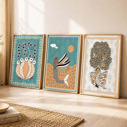 Traditional  Wall  Art  Paintings for Living Room - Wall Poster With frames