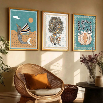 Traditional  Wall  Art  Paintings for Living Room - Wall Poster With frames