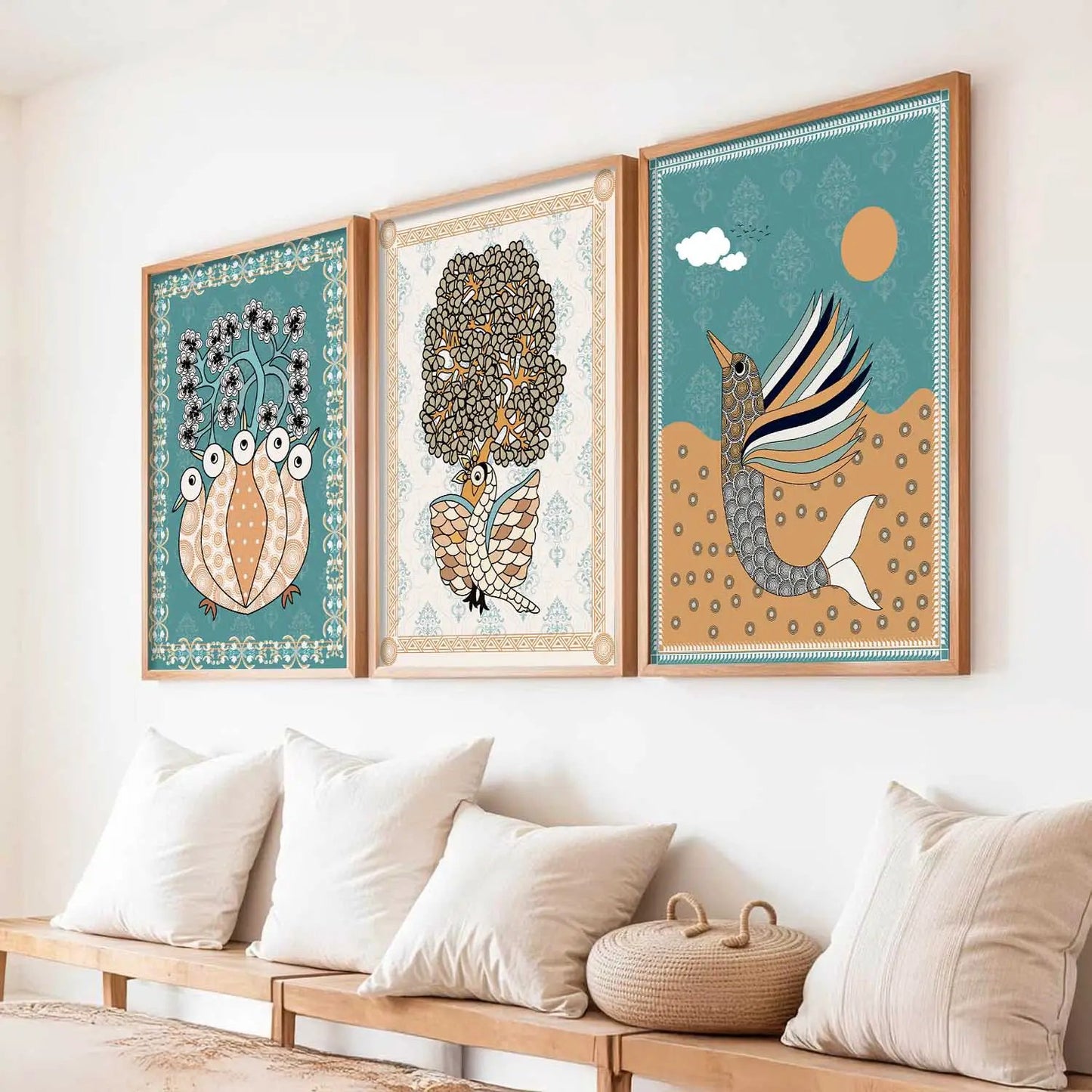 Traditional  Wall  Art  Paintings for Living Room - Wall Poster With frames