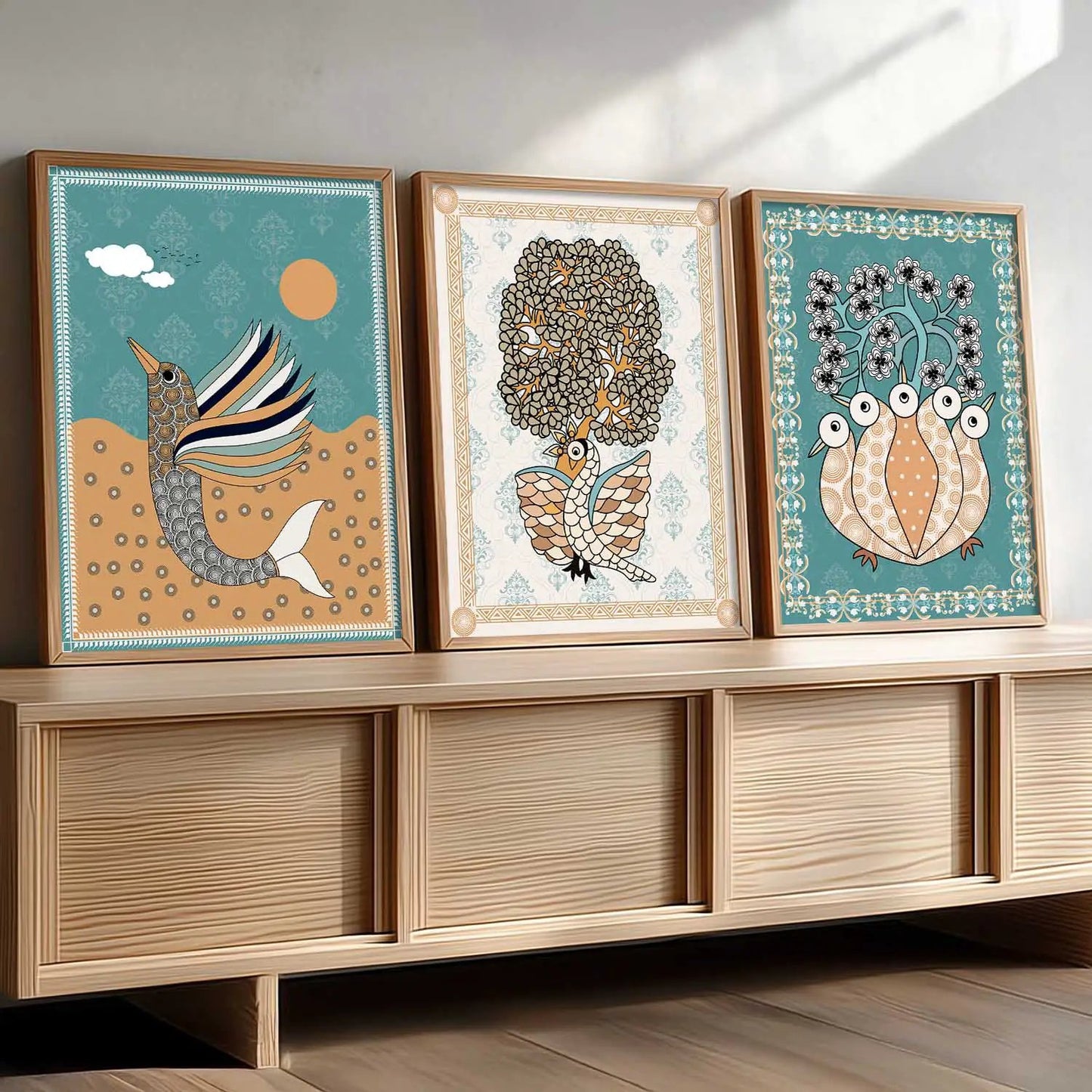 Traditional  Wall  Art  Paintings for Living Room - Wall Poster With frames
