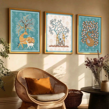 Traditional   Wall  Art  Paintings for Living Room - Wall Poster With frames
