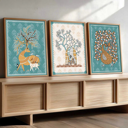 Traditional   Wall  Art  Paintings for Living Room - Wall Poster With frames
