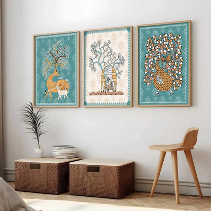 Traditional   Wall  Art  Paintings for Living Room - Wall Poster With frames