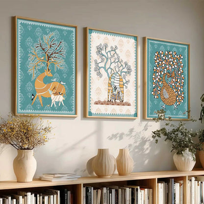 Traditional   Wall  Art  Paintings for Living Room - Wall Poster With frames