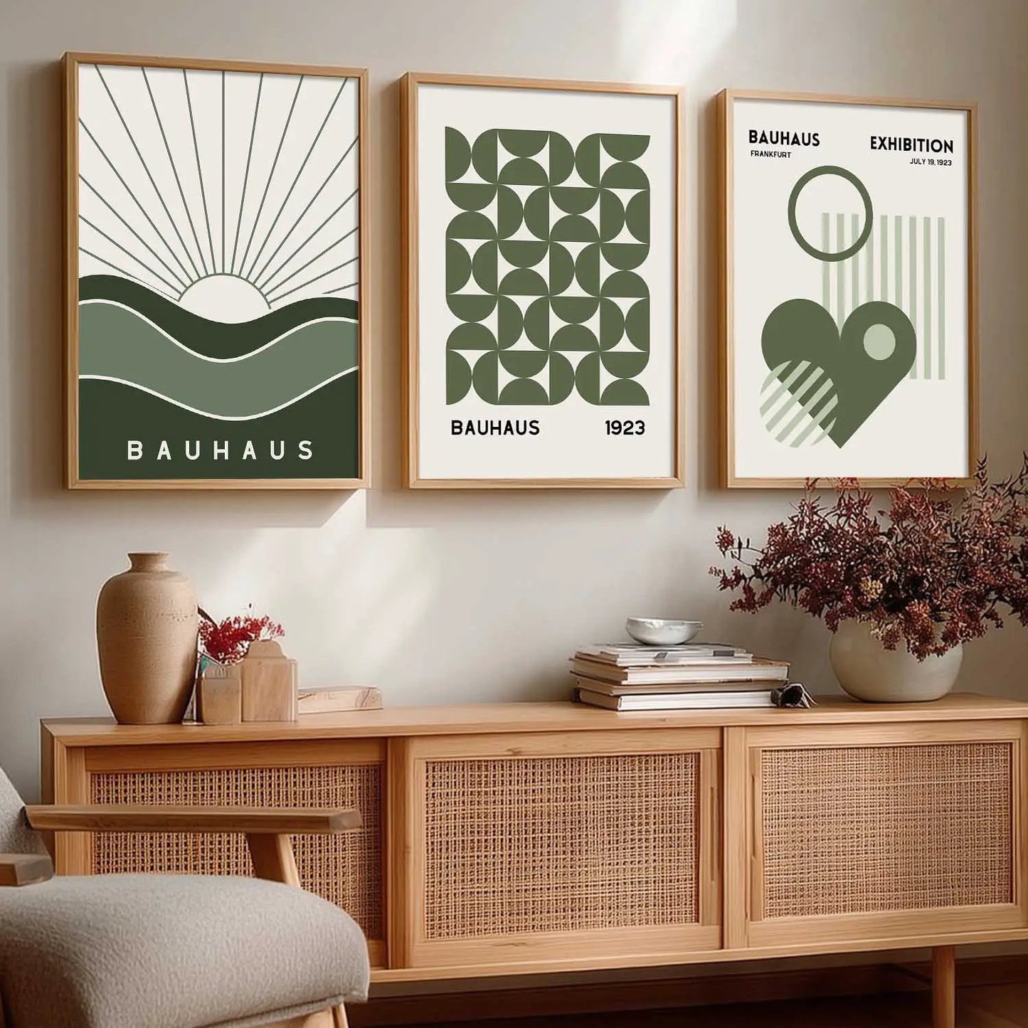 Boho Framed Wall Art Prints | Set of 3 | Home Decor