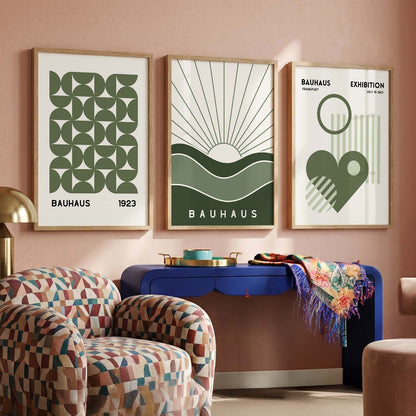 Line Art Boho Wall Art Set of 3 Framed Prints