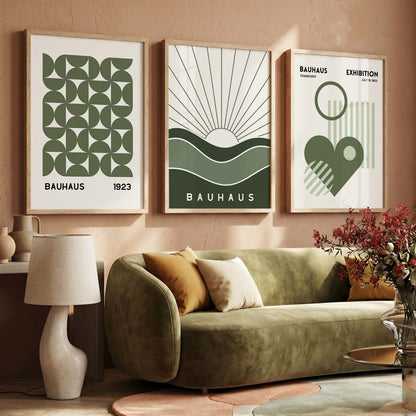 Line Art Boho Wall Art Set of 3 Framed Prints